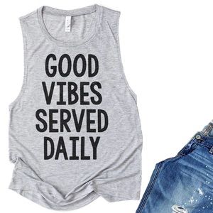 Good Vibes muscle tank top